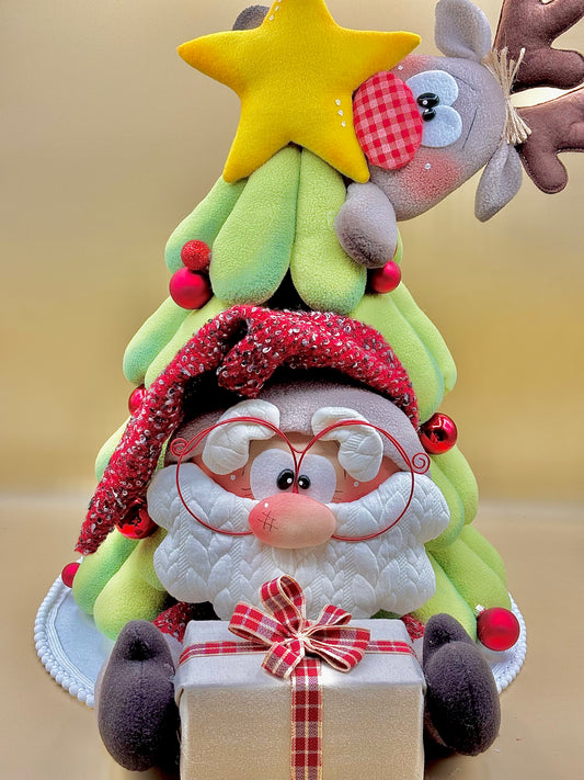 Babbo sotto l'albero - cartamodello facile da realizzare - pdf - download instantaneo