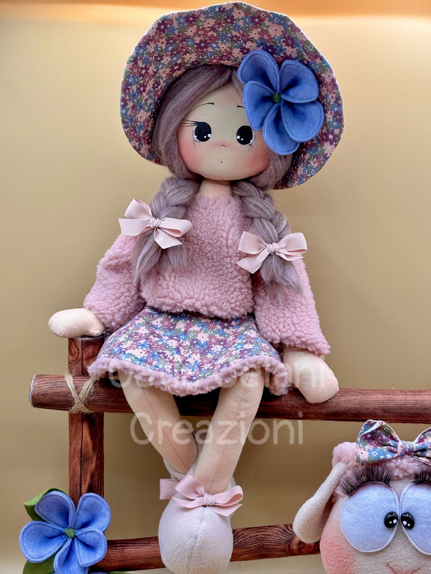 Pastorella su staccionata - cartamodello facile da realizzare - pdf - download instantaneo