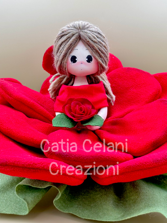 Cartamodello Rosy - bambola - rosa - facile da realizzare - download istantaneo - pdf