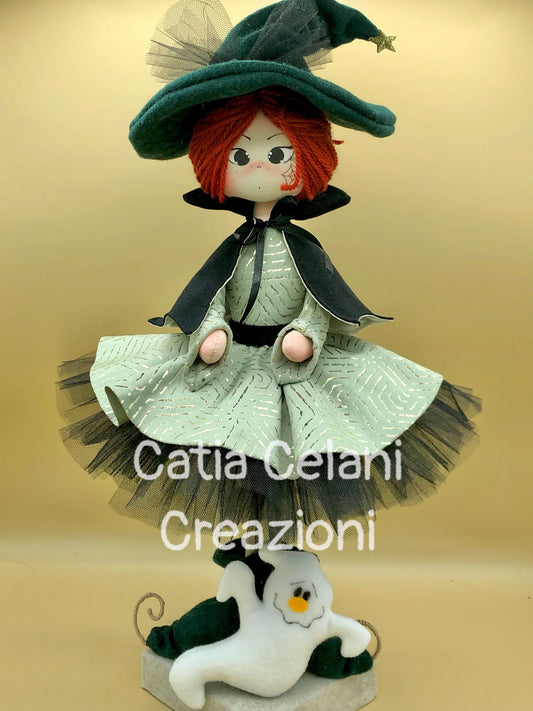Cartamodello Strega "Ransie e Rusty" :halloween, strega, download pdf istantaneo