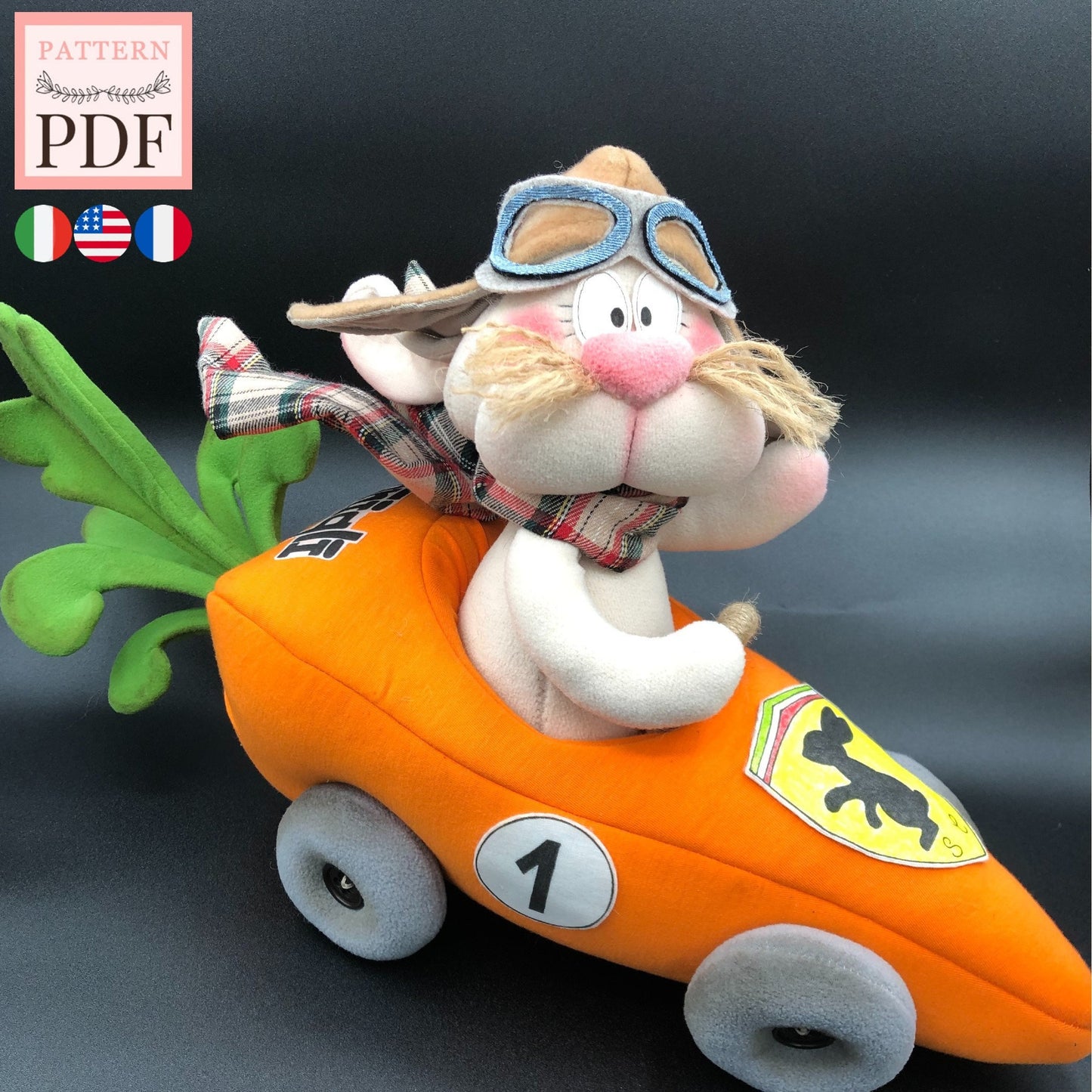 Cartamodello Speedy Rabbit - Pasqua - facile da realizzare, download istantaneo