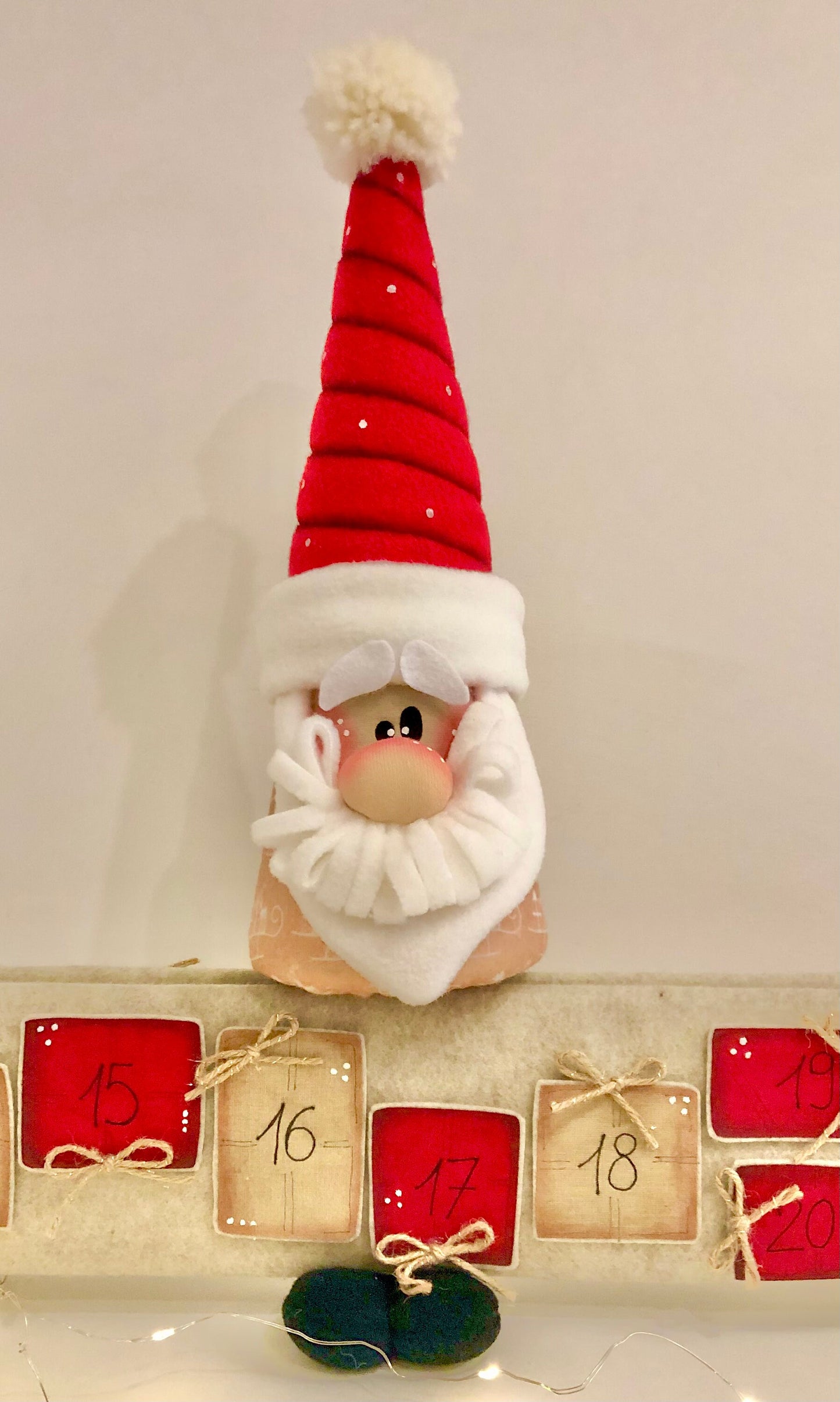 Cartamodello "Tutti i giorni è Natale" - Babbo Natale, calendario dell'avvento, facile, pdf, download instantaneo