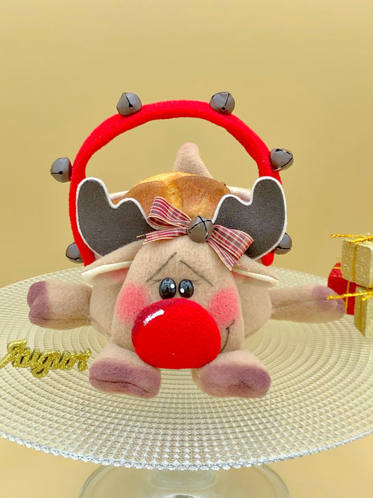 Renna porta panettone "Sportina": regalo, natale, facile, pdf, download instantaneo