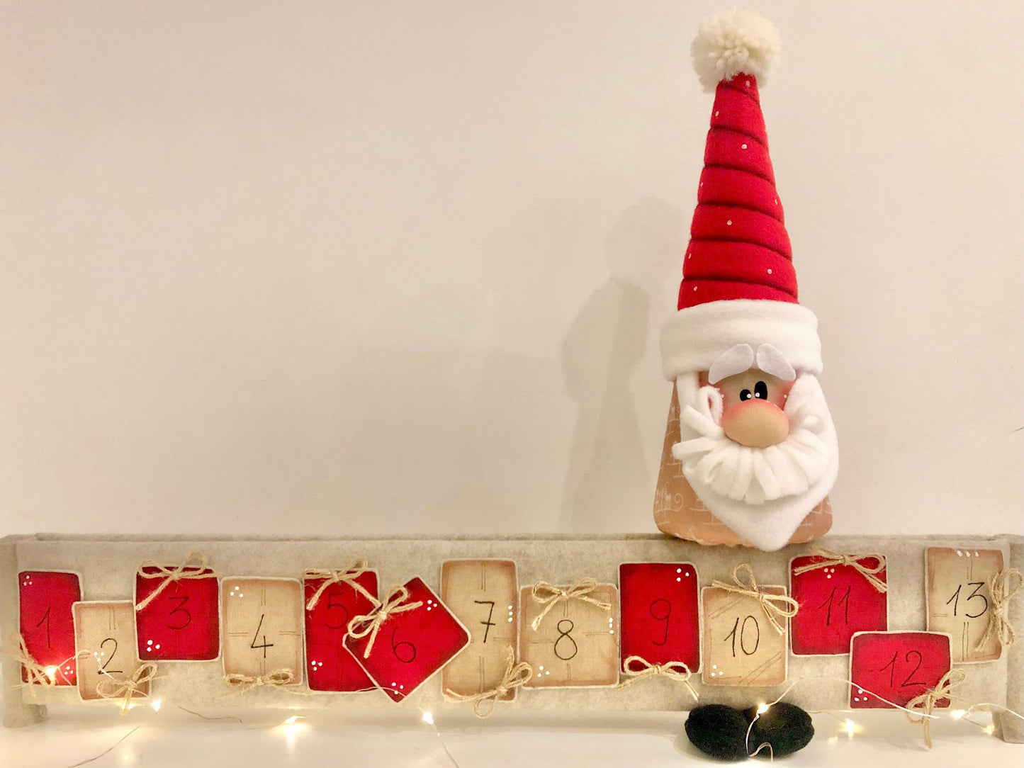 Cartamodello "Tutti i giorni è Natale" - Babbo Natale, calendario dell'avvento, facile, pdf, download instantaneo