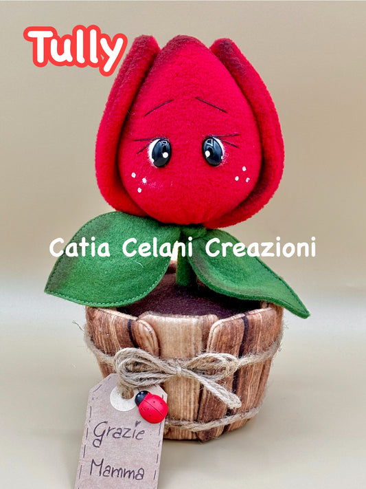 Cartamodello Tully - tulipano in vaso - facile da realizzare - download istantaneo - pdf