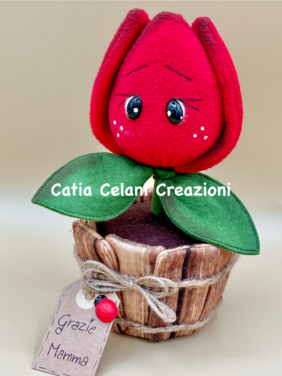 Cartamodello Tully - tulipano in vaso - facile da realizzare - download istantaneo - pdf