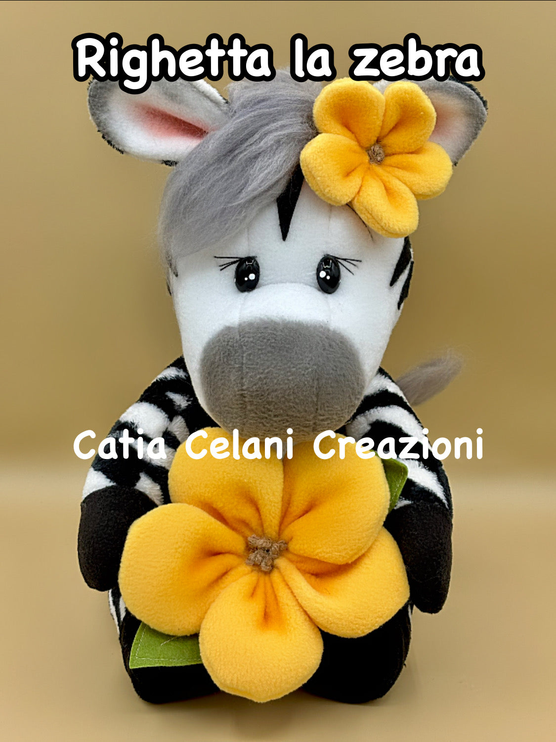 Cartamodello - Righetta la zebra - pdf - download istantaneo - facile da realizzare