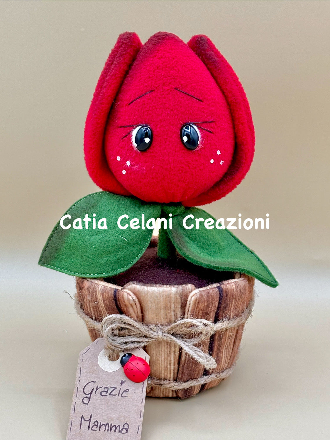 Cartamodello Tully - tulipano in vaso - facile da realizzare - download istantaneo - pdf