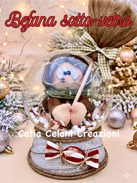 Cartamodello Befana sotto-vetro - facile da realizzare - download istantaneo - pdf