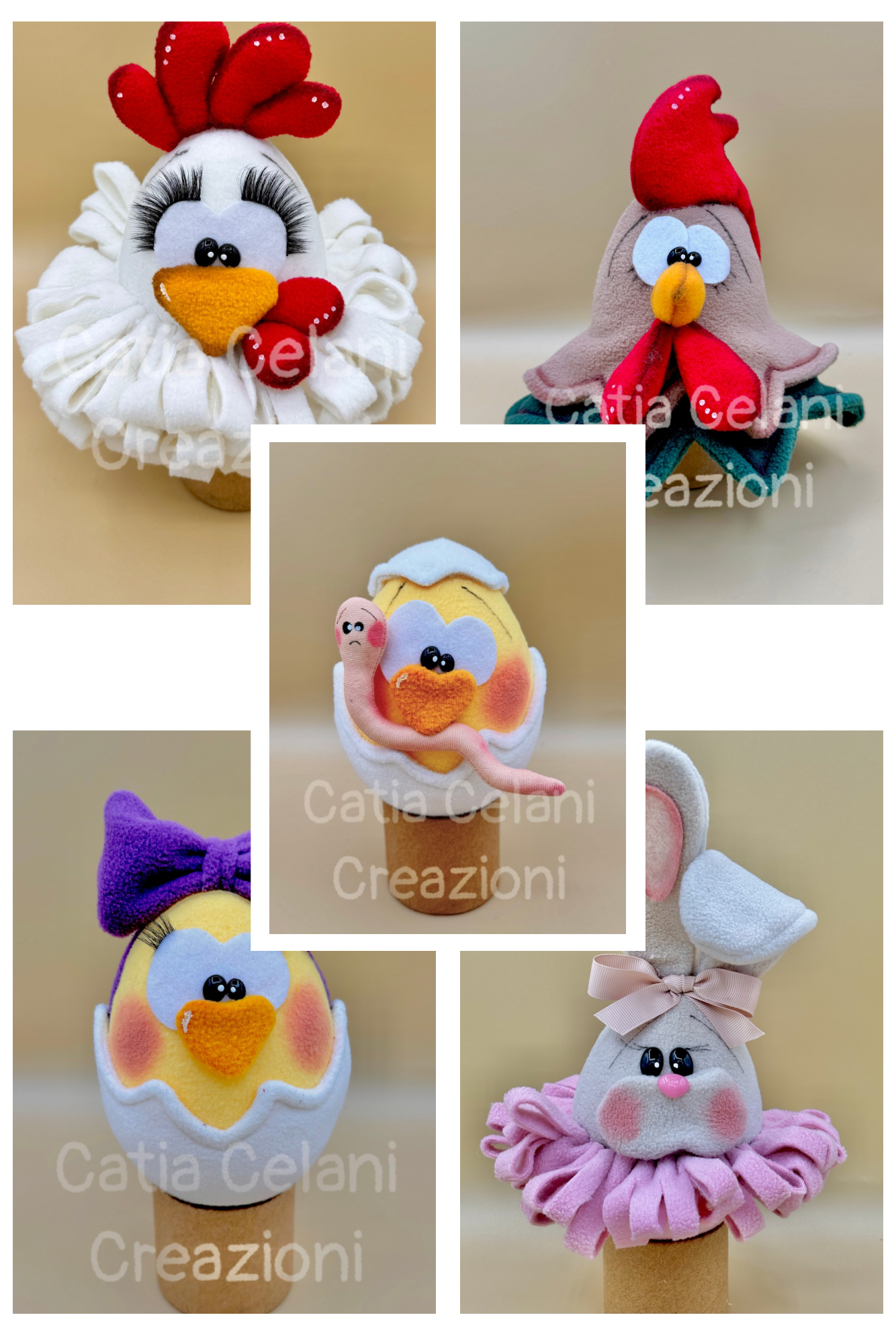 Le uova di Pasqua - cartamodello facile da realizzare - pdf - download instantaneo