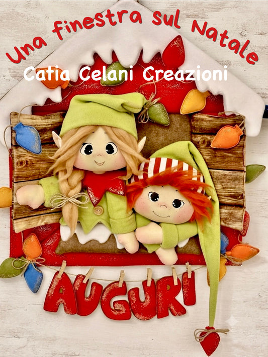 Cartamodello Una finestra sul Natale - facile da realizzare - download istantaneo - pdf