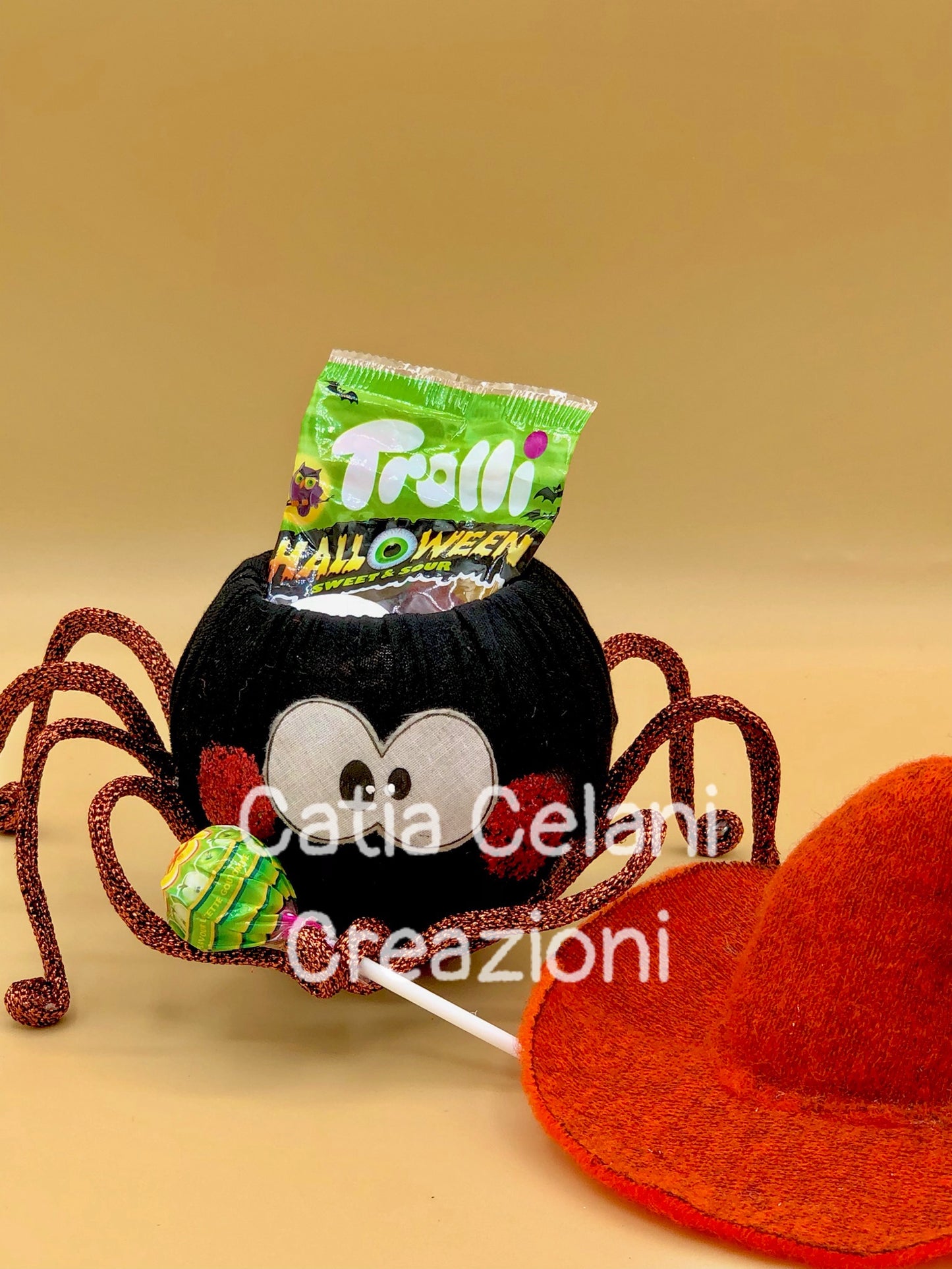 Cartamodello  "Ragnetti portadolcetti": Halloween, ragni contenitori per dolci, download pdf istantaneo