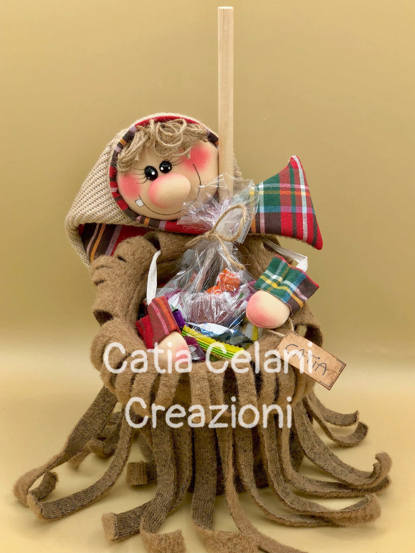 Cartamodello Befana "Scopetta" - regalo, natale, facile, pdf, download instantaneo