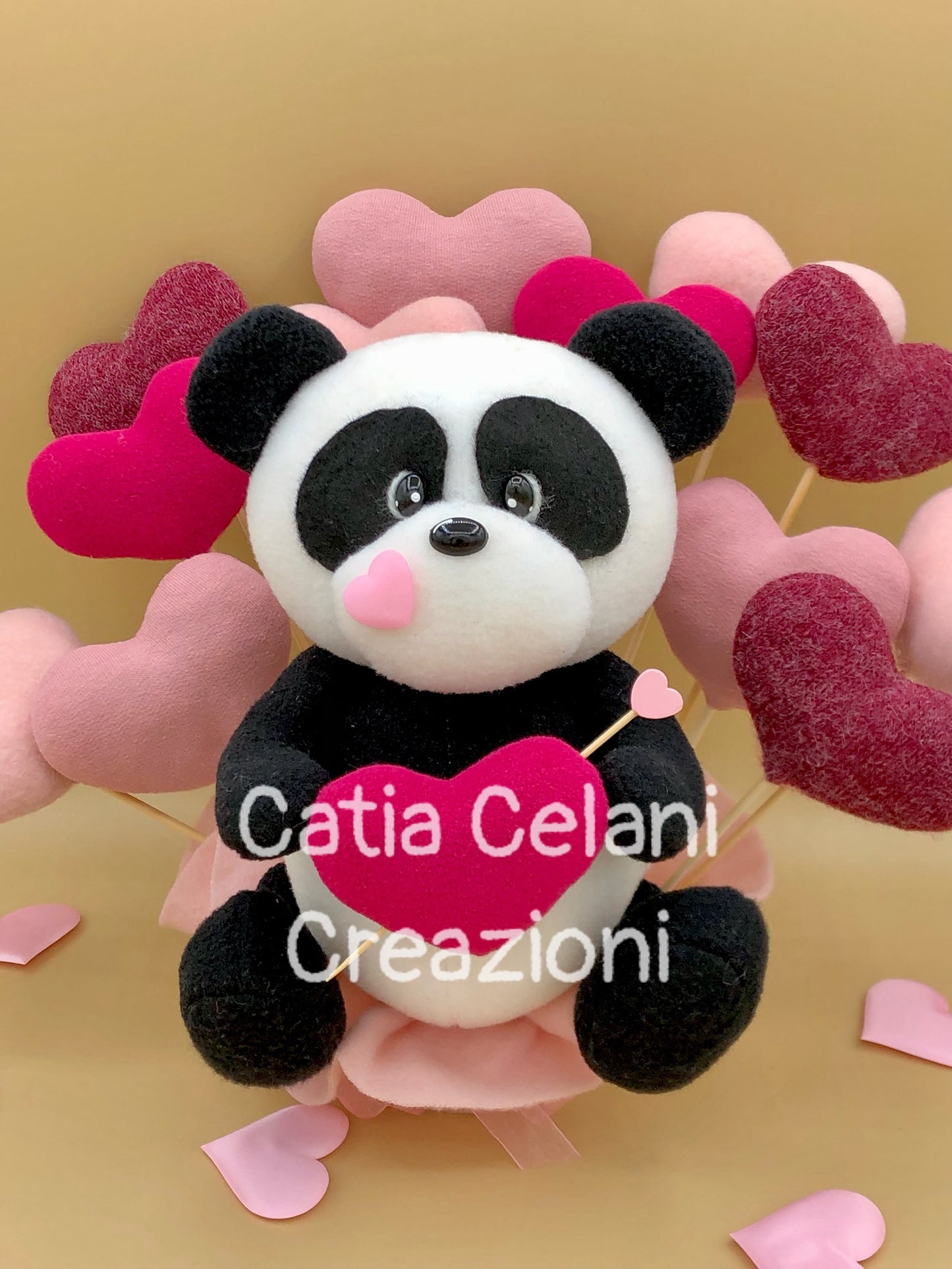 Cartamodello Present - bambola panda, san valentino, amore, pdf, download instantaneo