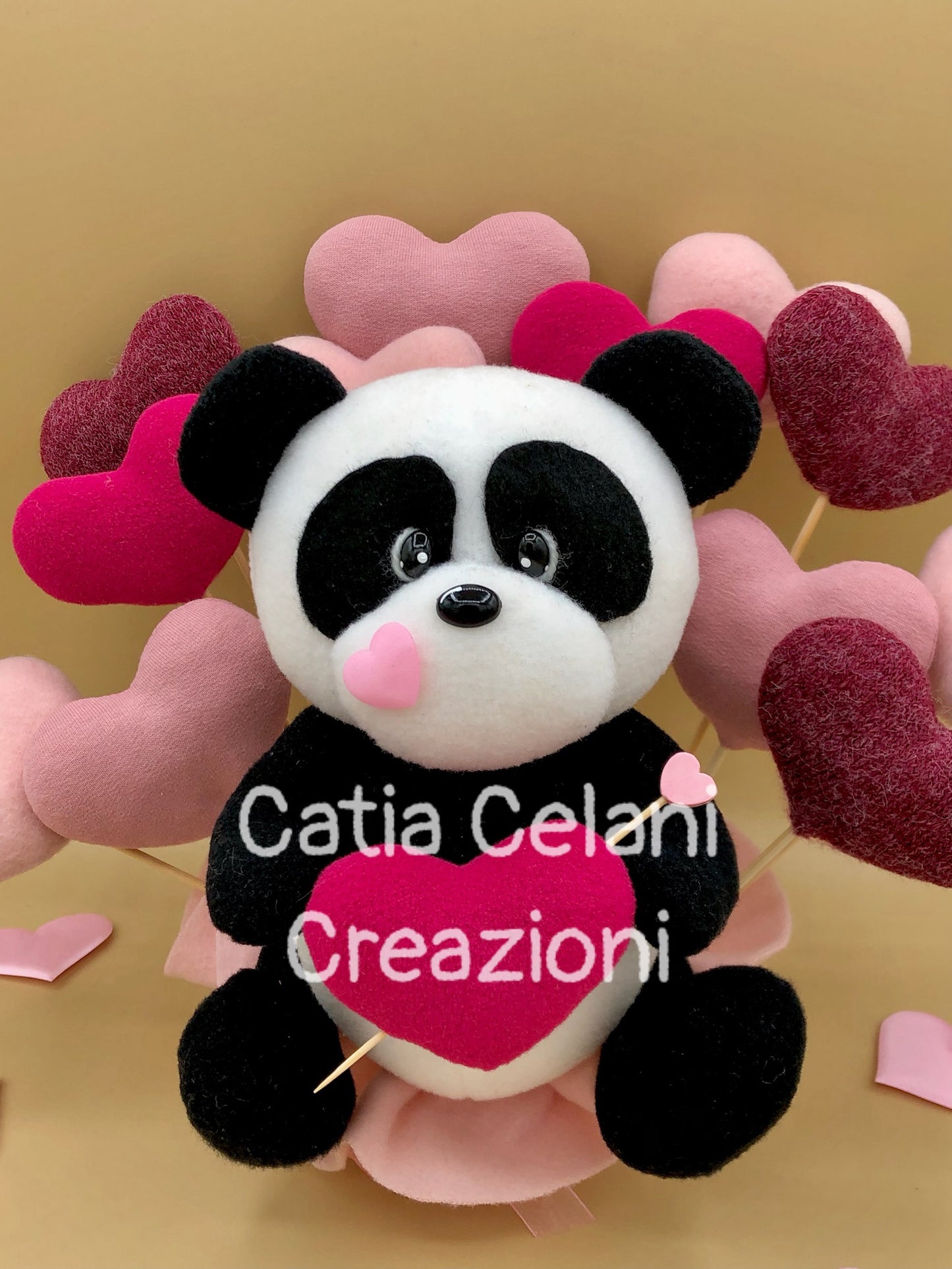 Cartamodello Present - bambola panda, san valentino, amore, pdf, download instantaneo