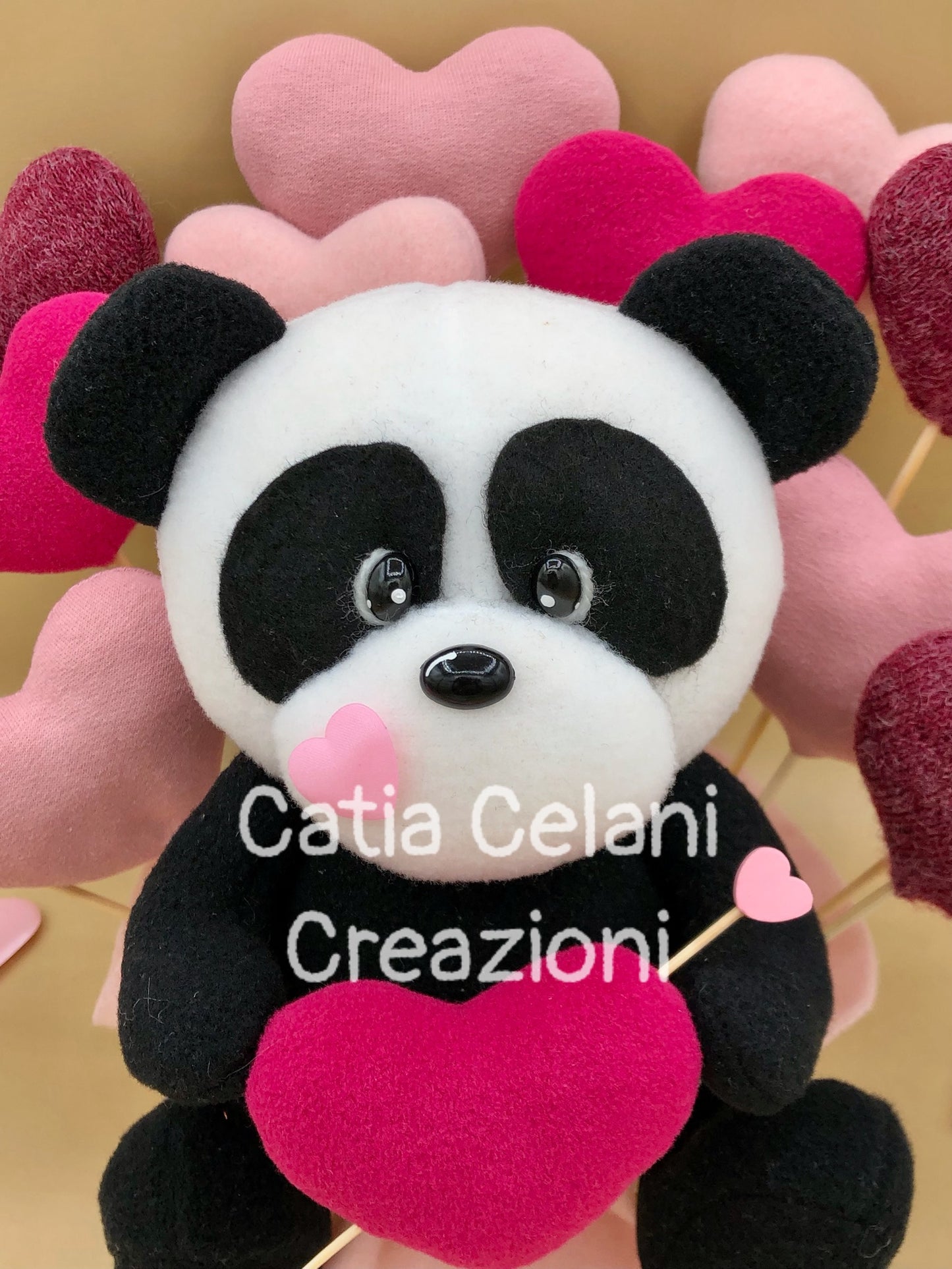 Cartamodello Present - bambola panda, san valentino, amore, pdf, download instantaneo