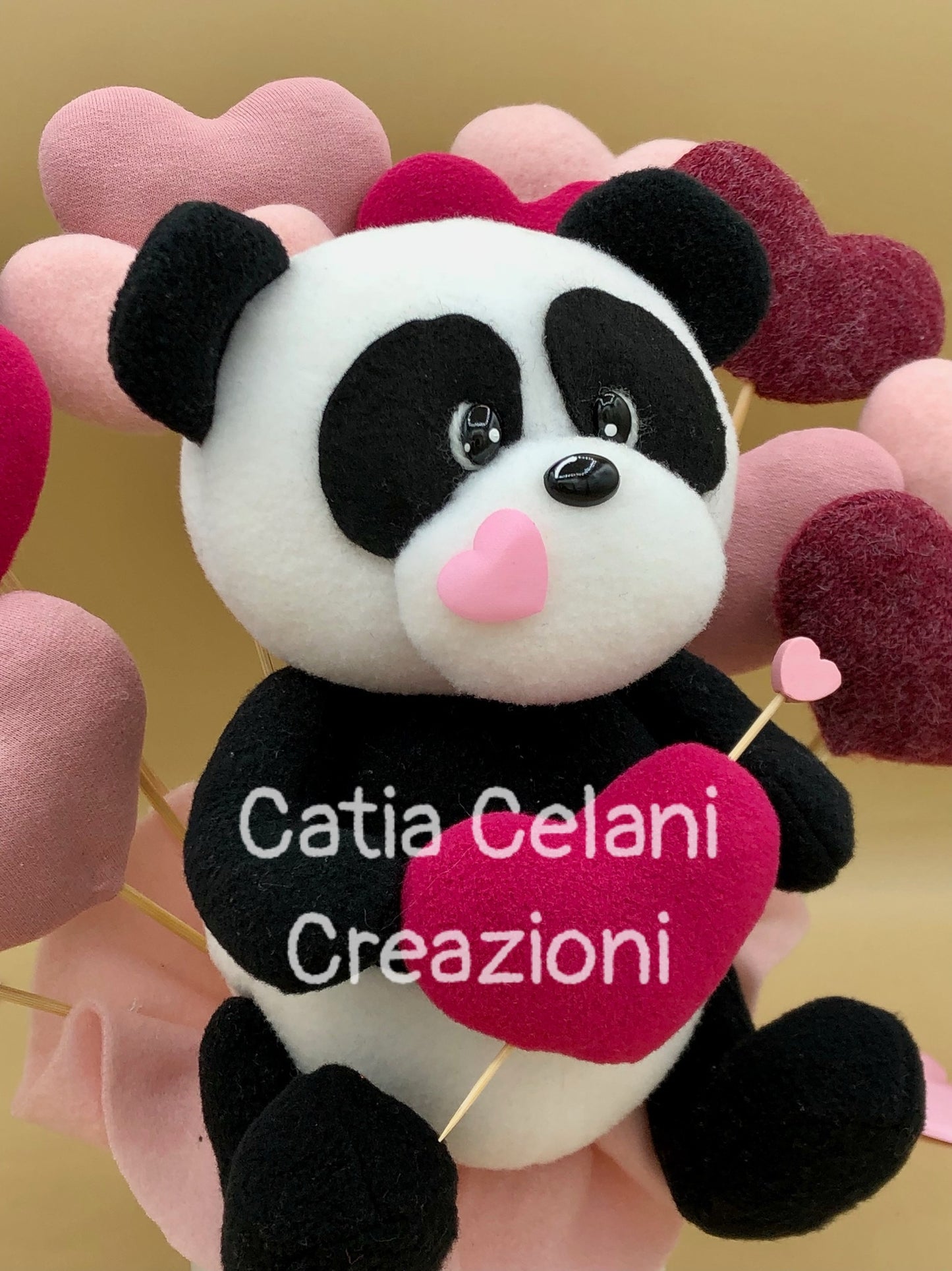 Cartamodello Present - bambola panda, san valentino, amore, pdf, download instantaneo