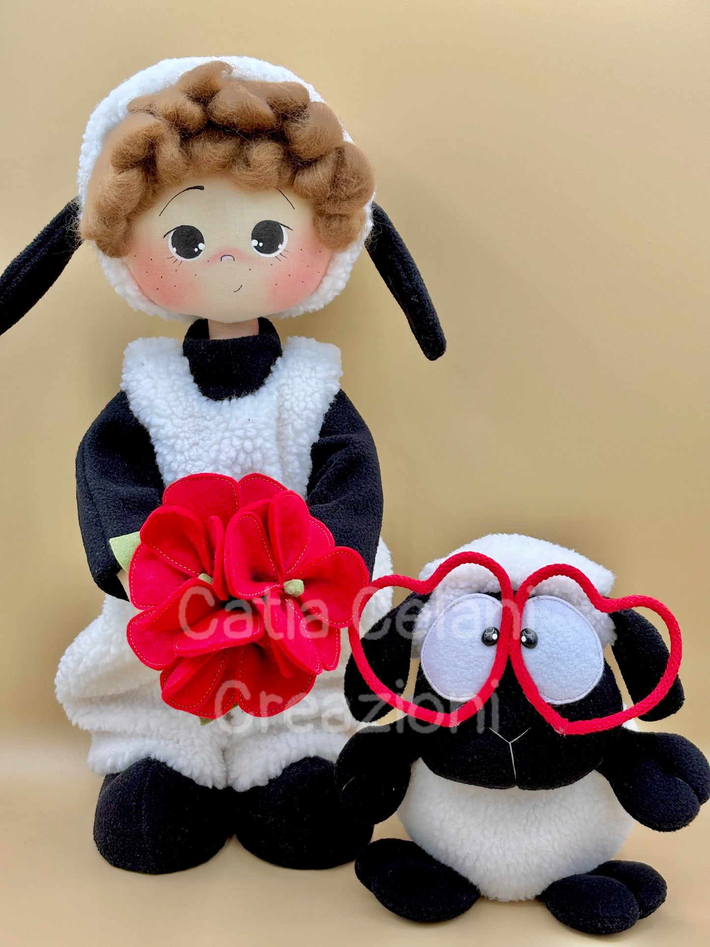 Pastorello innamorato - cartamodello facile da realizzare - pdf - download instantaneo