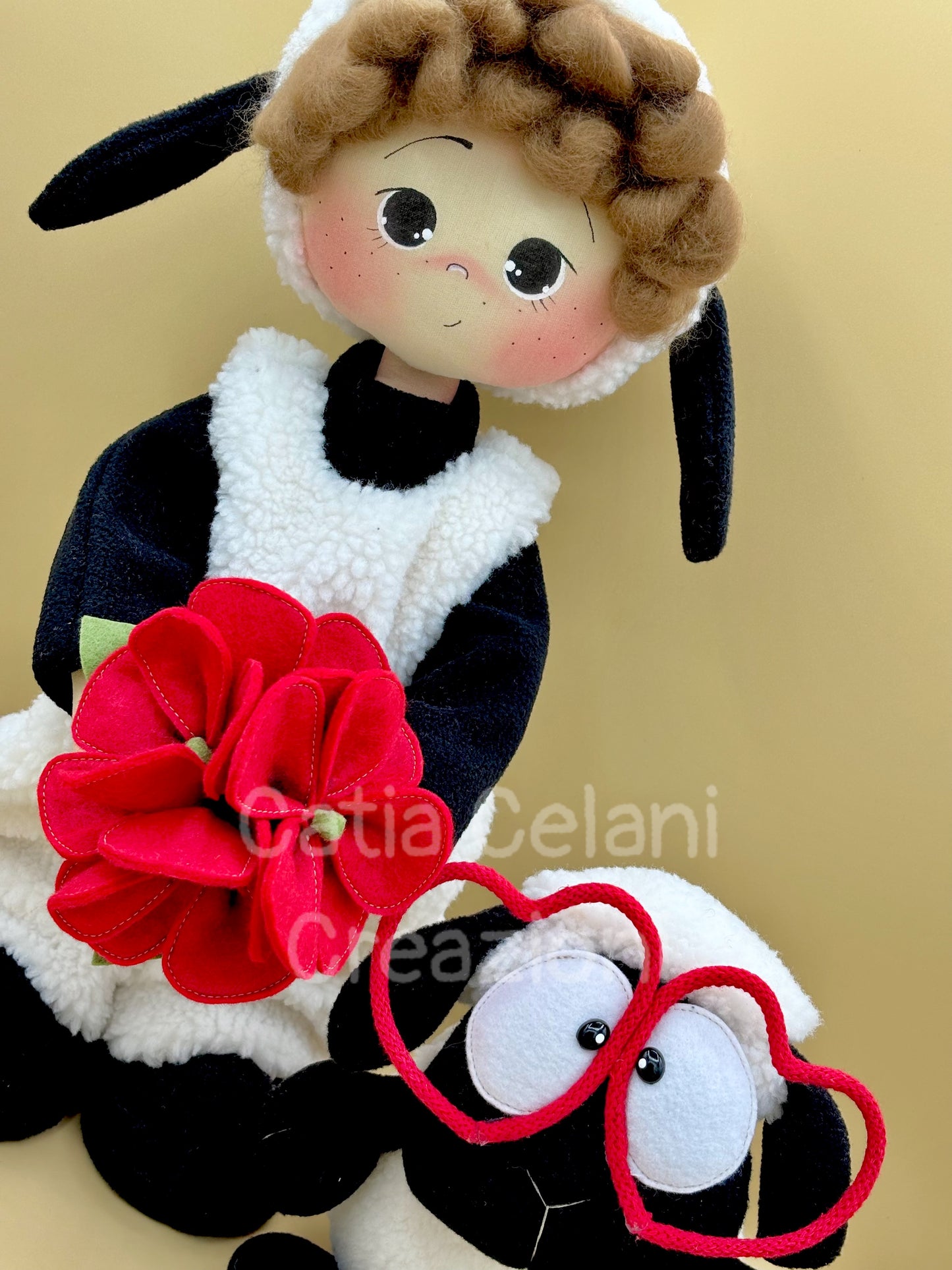 Pastorello innamorato - cartamodello facile da realizzare - pdf - download instantaneo