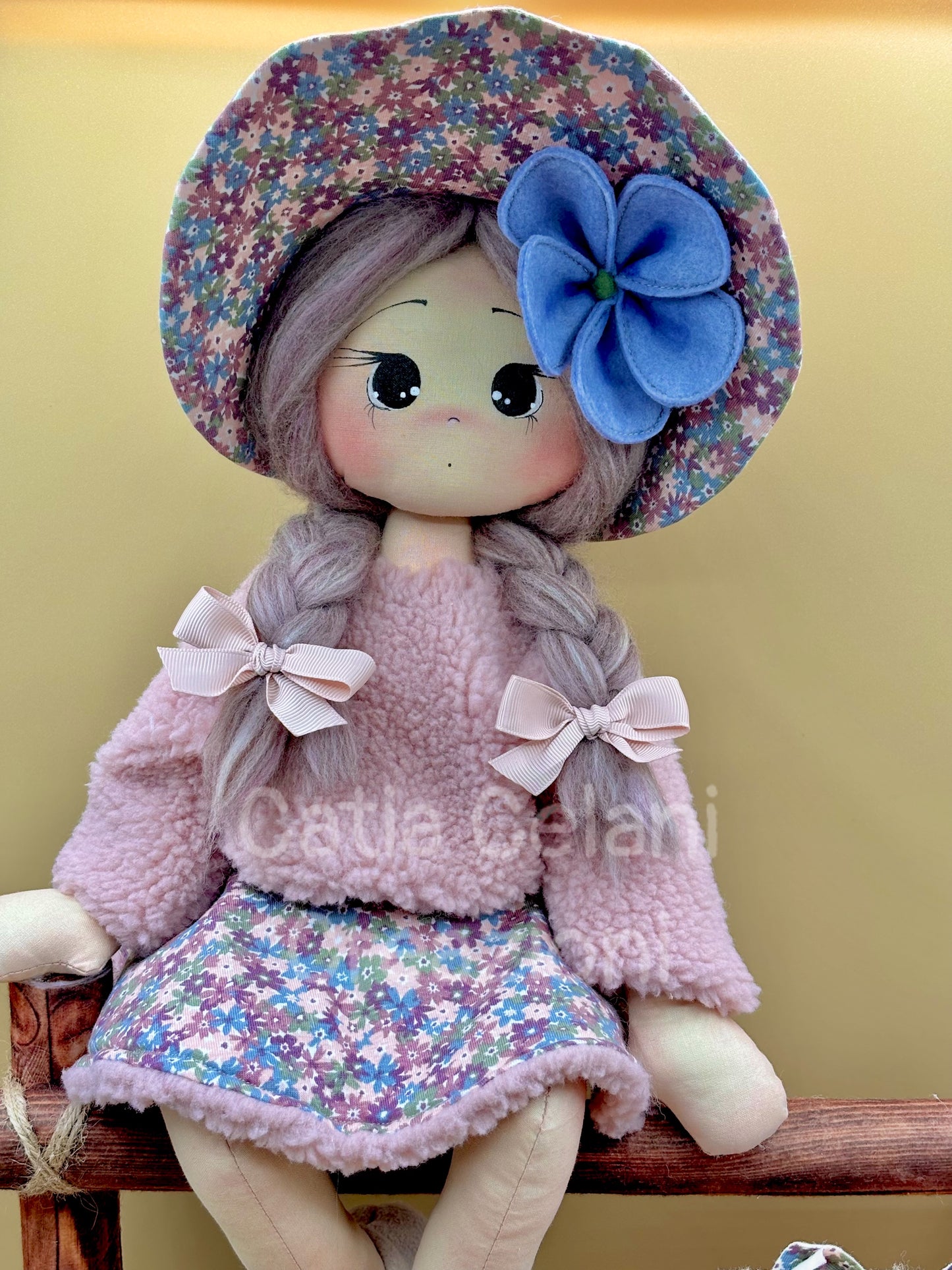 Pastorella su staccionata - cartamodello facile da realizzare - pdf - download instantaneo