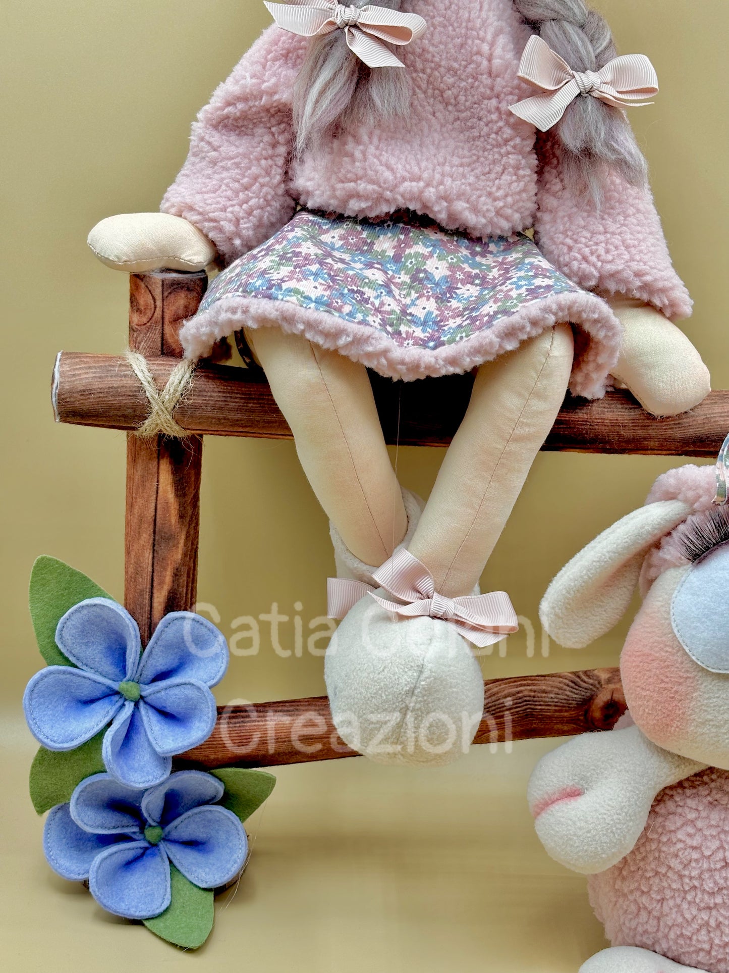 Pastorella su staccionata - cartamodello facile da realizzare - pdf - download instantaneo