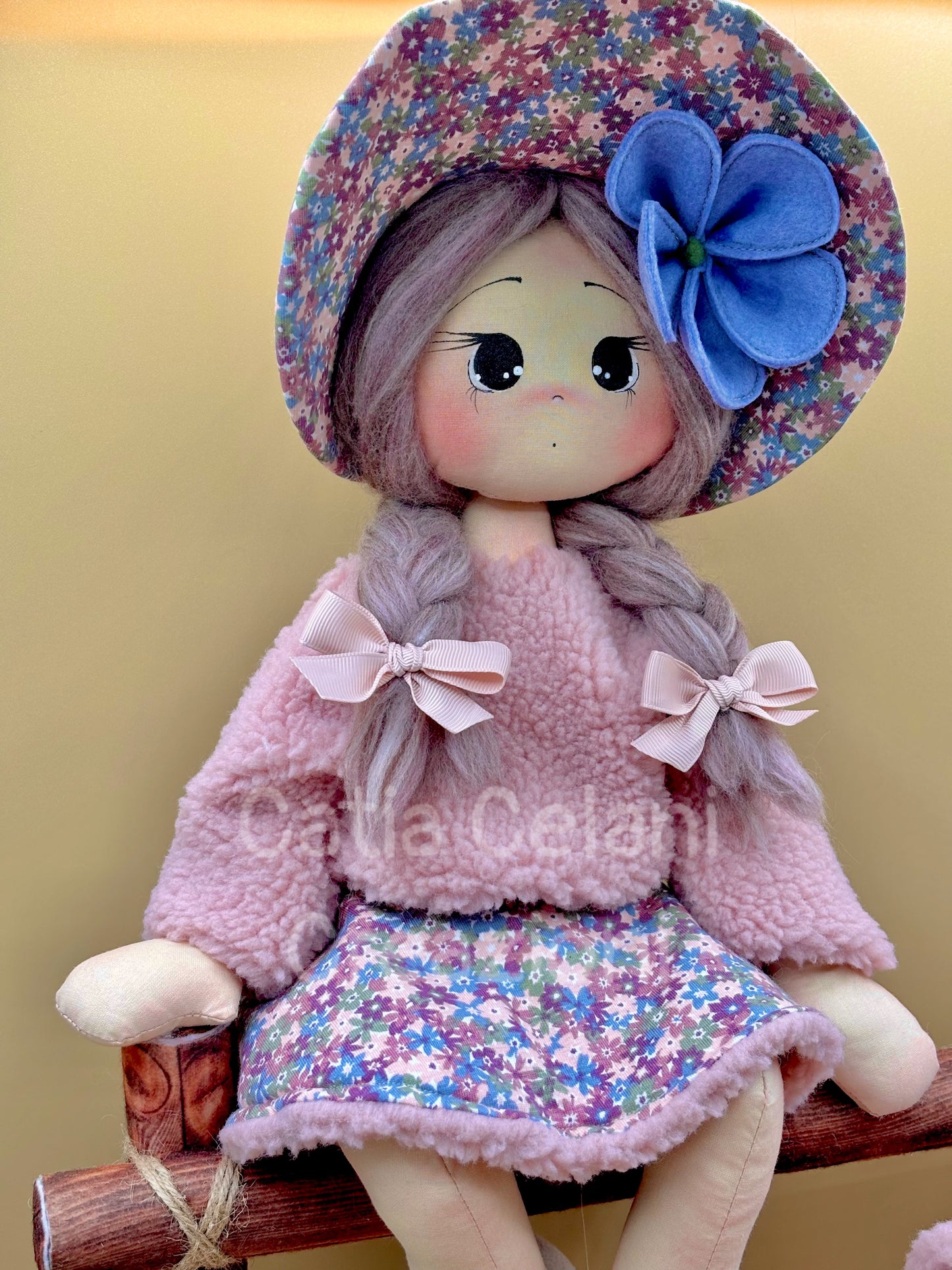 Pastorella su staccionata - cartamodello facile da realizzare - pdf - download instantaneo