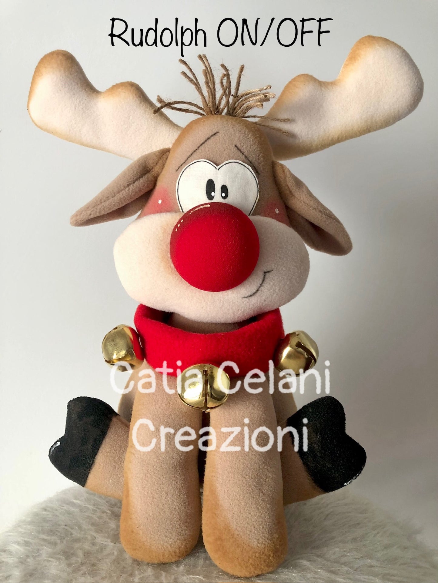 Cartamodello Rudolph On/Off - natale, facile, pdf, download istantaneo