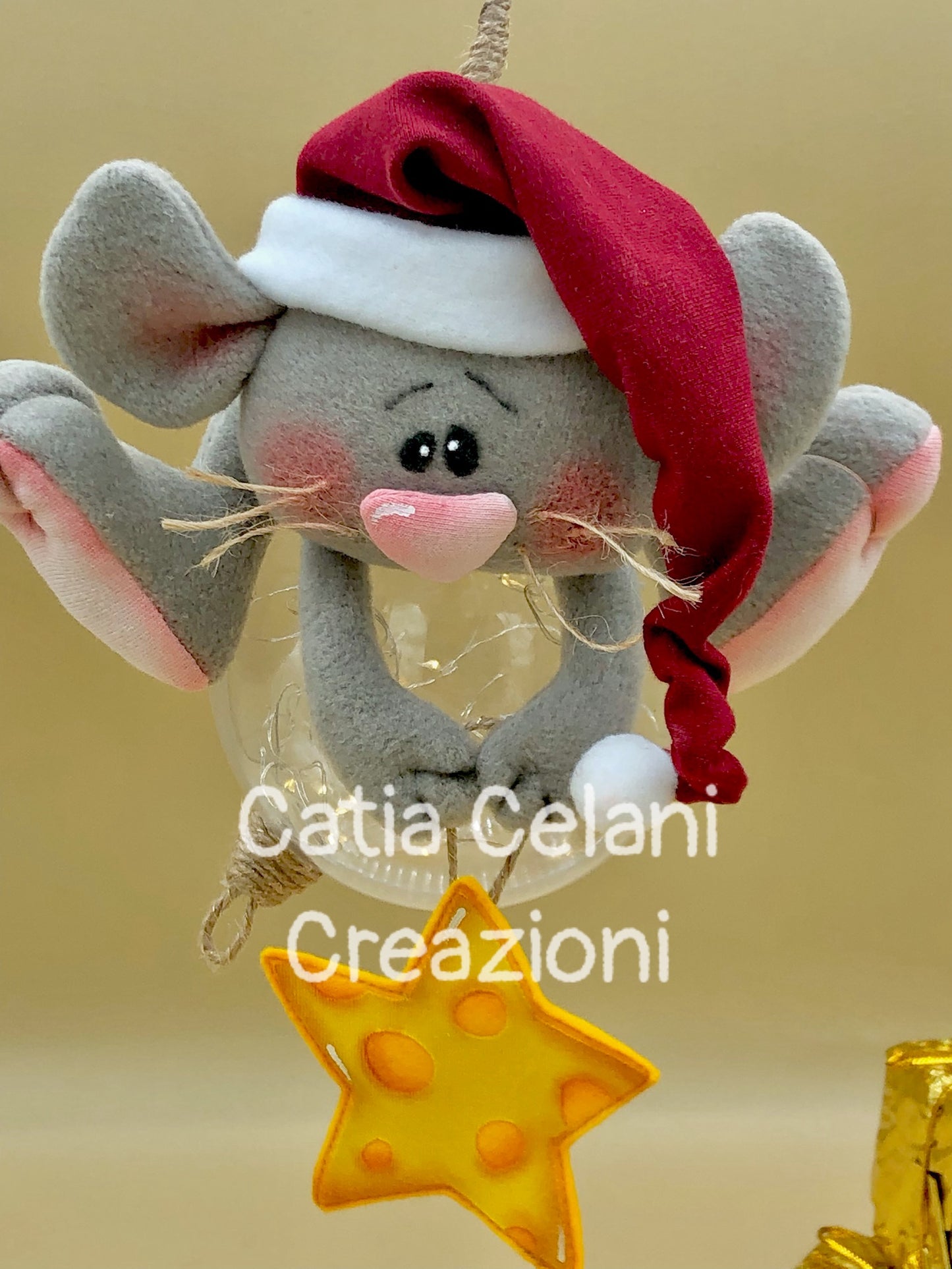 Cartamodello "Lucino" il Topolino - natale, addobbo, facile, pdf, download istantaneo