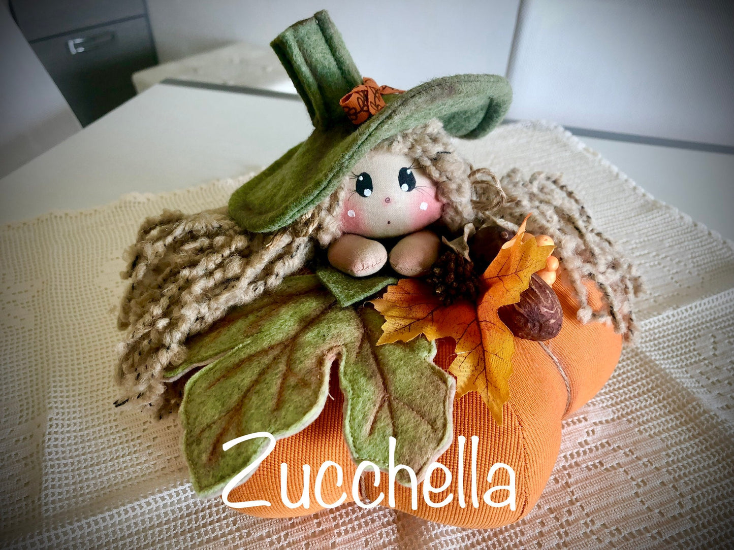 SET of 3 Sewing Patterns in 1 "Zuccotta, zucchini and Zucchella": pumpkin-shaped dolls, for Halloween and beyond, pdf, immediate download