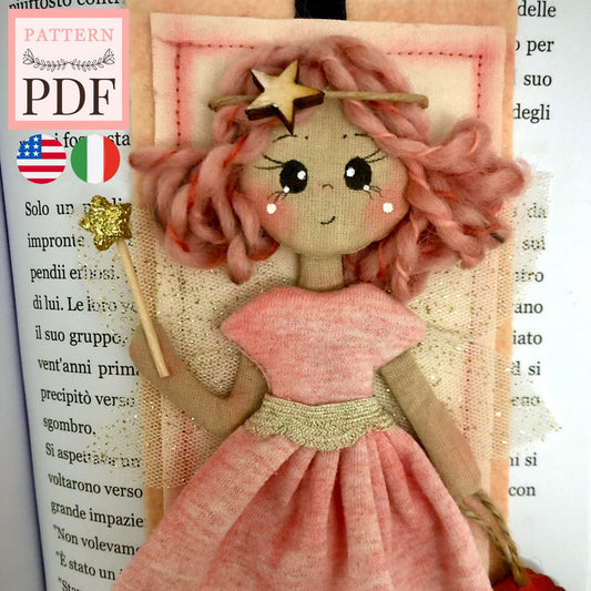 "Bookmark Fairy" sewing pattern: bookmark, instant pdf download