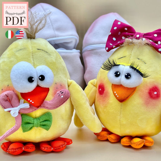 Sewing pattern how chicks are born - Easter - easy to make - pdf - instant download - with video tutorial