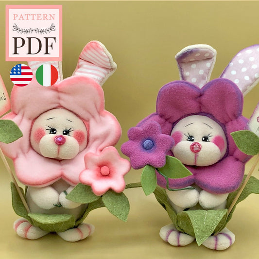 Fioretta - rabbit sewing pattern - easy to make - instant download - pdf