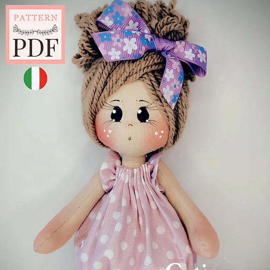 "Eggy Doll" doll sewing pattern: instant pdf download