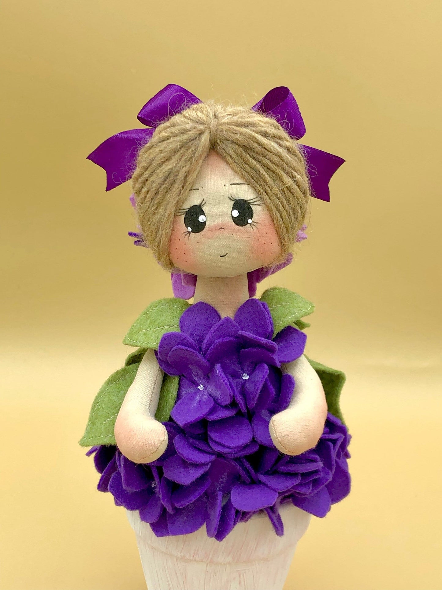 Hortence sewing pattern - hydrangea flower doll - easy to make - instant download - pdf